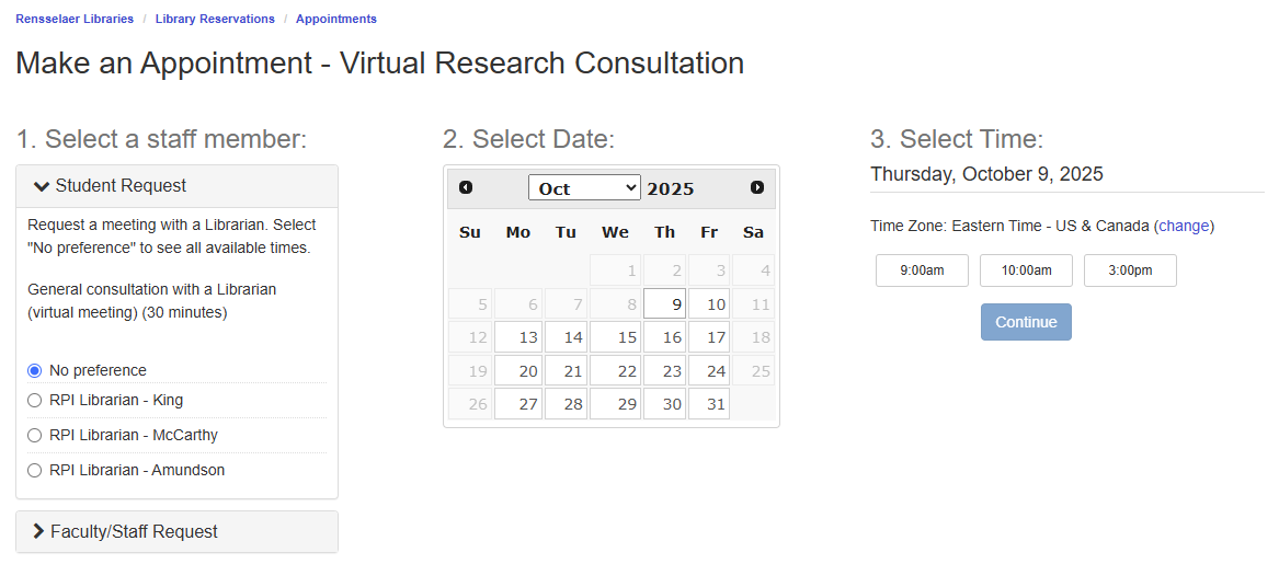 Research consultation screenshot
