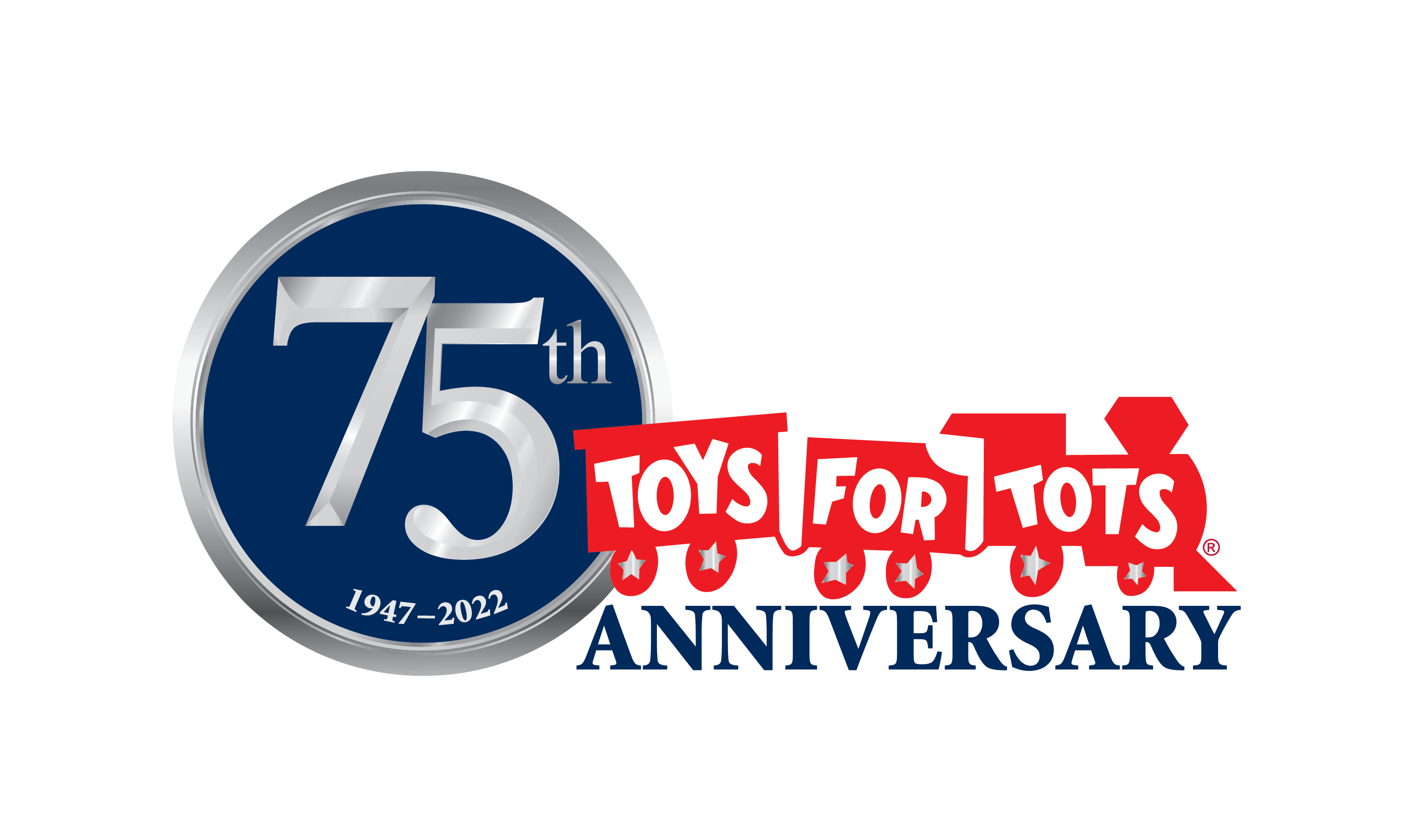 Toys for Tots 75 year anniversary logo