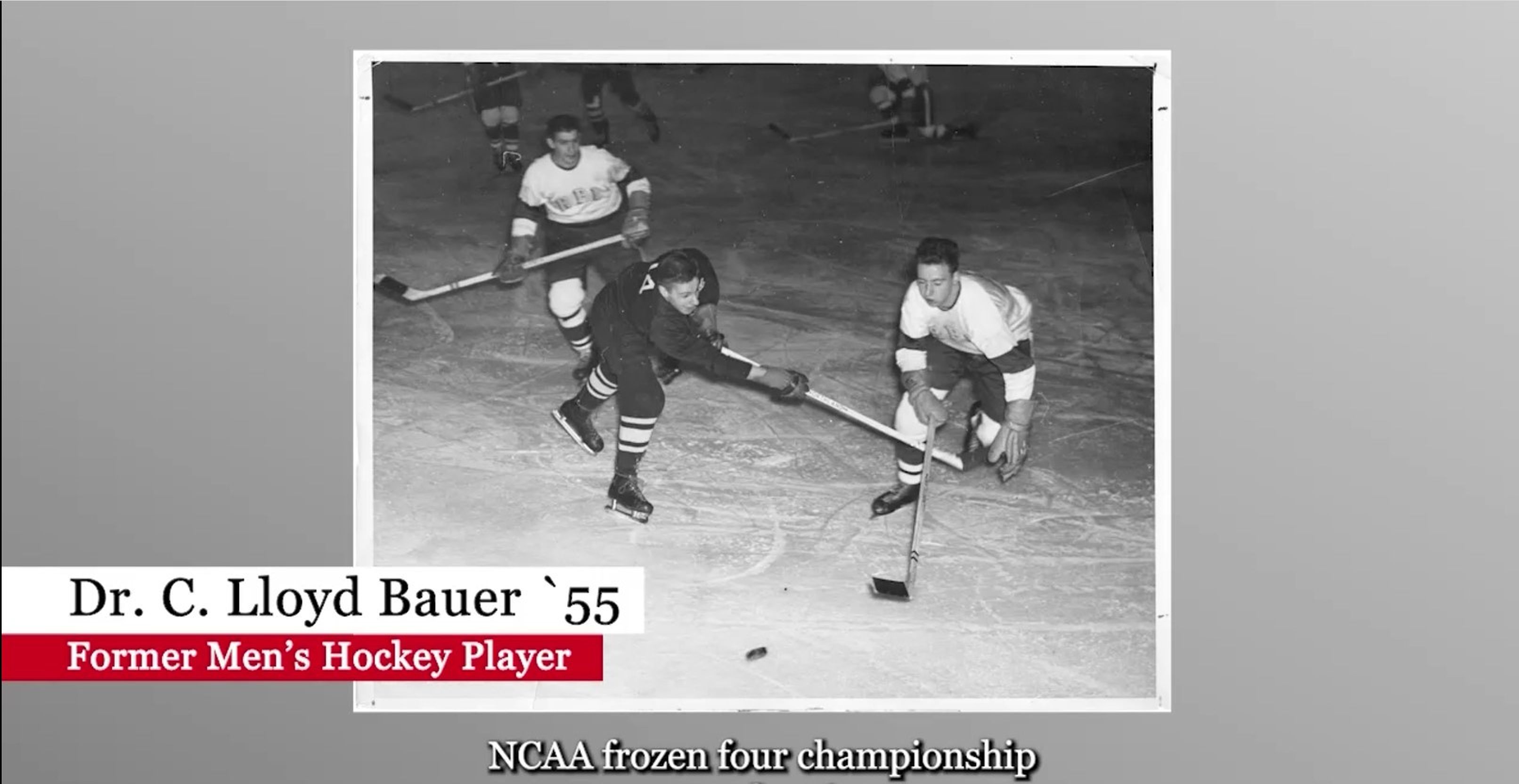 Image of Lloyd Bauer, class of 1955 and 1954 NCAA Hockey Champion
