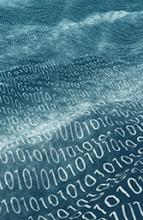 Digital image of binary numbers